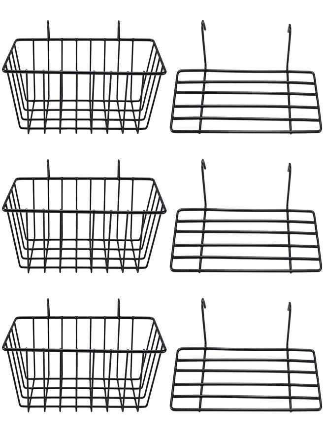 Yaegoo 3 Pack Wire Baskets and Shelves - Hanging Shelf for Wall Grid Panel - Image 1
